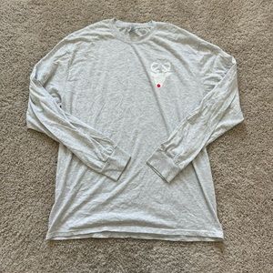 Tis The Season Red Nose Reindeer Long Sleeve Shirt Port & Company Size Large